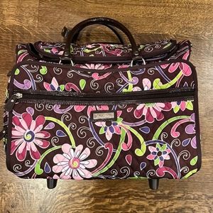 Vera Bradley large rolling bag Purple Punch